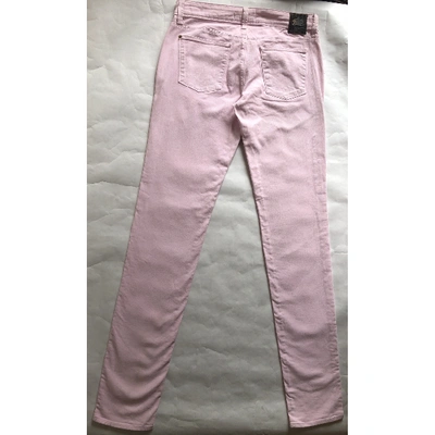 Pre-owned Ermanno Scervino Straight Jeans In Pink