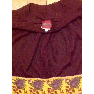 Pre-owned Kenzo Burgundy Wool  Top