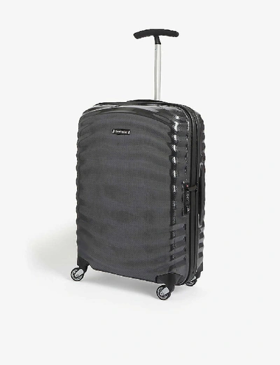 Shop Samsonite Lite-shock Spinner Four-wheel Suitcase 55cm In Black