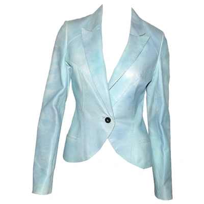 Pre-owned Jitrois Leather Blazer In Blue