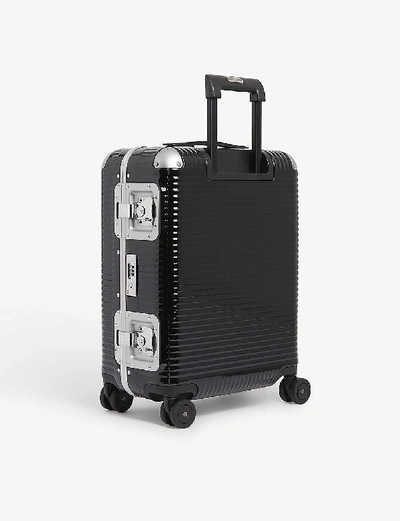 Shop Fpm - Fabbrica Pelletterie Milano Bank Light Spinner 55 Suitcase In Licorice+black