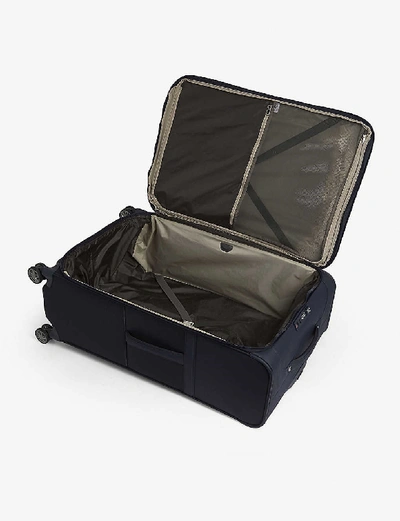 Shop Samsonite Airea Spinner Soft Case 4 Wheel Cabin Suitcase 78cm In Dark Blue