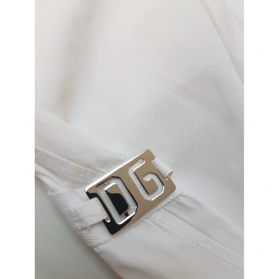 Pre-owned Dolce & Gabbana Large Trousers In White