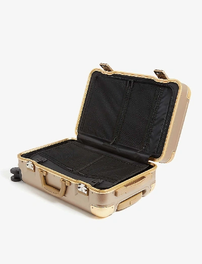 Shop Calpak Jen Atkin X  Four-wheel Cabin Suitcase 56cm In Gold