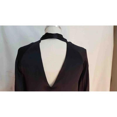 Pre-owned Mauro Grifoni Silk Mini Dress In Black