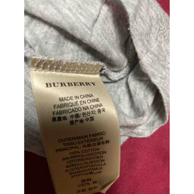 Pre-owned Burberry Grey Cotton Top