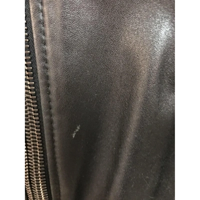 Pre-owned Dolce & Gabbana Leather Biker Jacket In Black