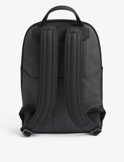 Shop Tumi Marlow Leather-trimmed Backpack In Grey