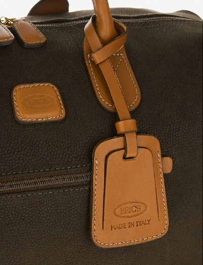 Bric's Brics Mens Olive Life Clipper Medium Faux-leather Holdall In Olive