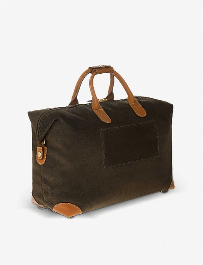 Bric's Brics Mens Olive Life Clipper Medium Faux-leather Holdall In Olive