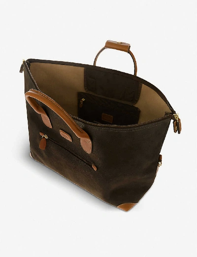 Bric's Brics Mens Olive Life Clipper Medium Faux-leather Holdall In Olive