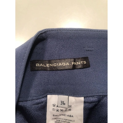 Pre-owned Balenciaga Blue Polyester Shorts