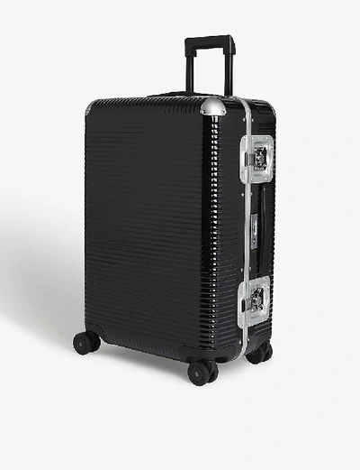 Shop Fpm - Fabbrica Pelletterie Milano Bank Light Spinner Suitcase In Licorice+black