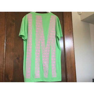 Pre-owned Moschino Mini Dress In Green