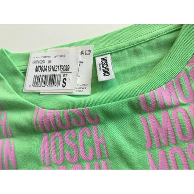Pre-owned Moschino Mini Dress In Green
