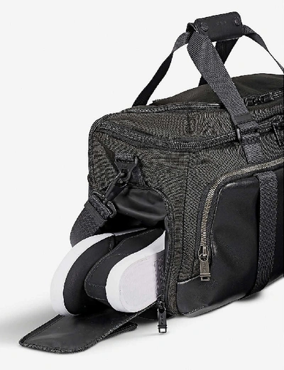 Shop Tumi Alpha Bravo Mccoy Nylon And Leather Gym Bag In Black