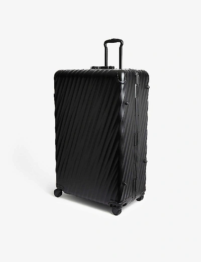 Shop Tumi Silver Worldwide Trip 19 Degree Aluminium Suitcase In Matte Black