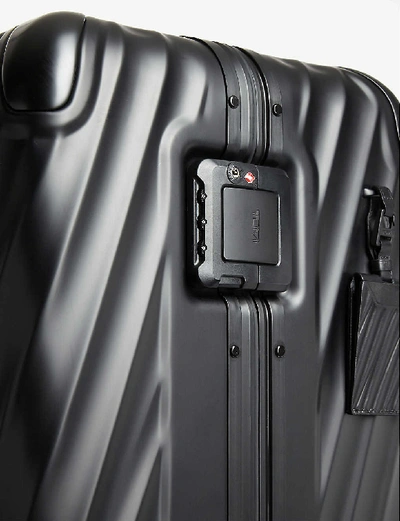 Shop Tumi Silver Worldwide Trip 19 Degree Aluminium Suitcase In Matte Black