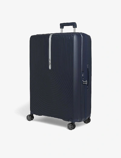 Shop Samsonite Hi-fi Spinner Expandable Suitcase 75cm In Dark Blue