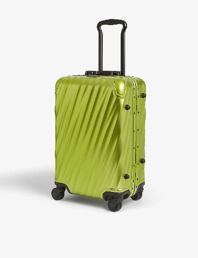 Shop Tumi International Aluminium Carry-on Suitcase 56cm In Bright Lime