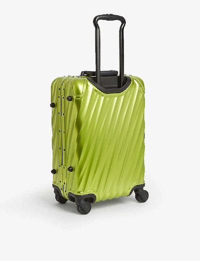 Shop Tumi International Aluminium Carry-on Suitcase 56cm In Bright Lime
