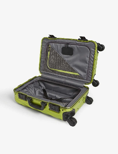 Shop Tumi International Aluminium Carry-on Suitcase 56cm In Bright Lime