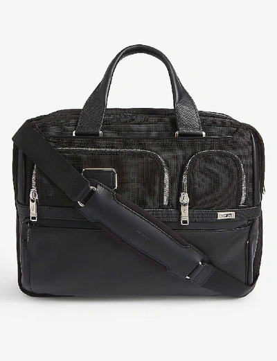 Shop Tumi Alpha 3 Expandable Laptop Briefcase In Black Chrome