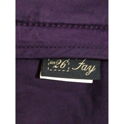 Pre-owned Fay Chino Pants In Purple