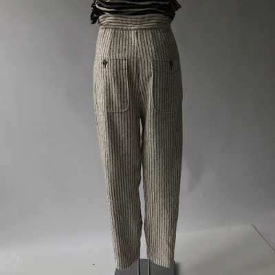 Pre-owned Isabel Marant Étoile Ecru Cotton Trousers