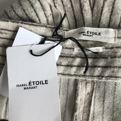 Pre-owned Isabel Marant Étoile Ecru Cotton Trousers