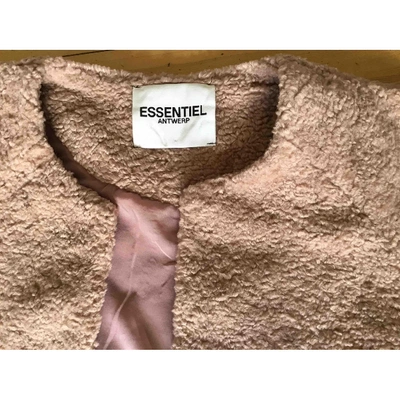 Pre-owned Essentiel Antwerp Pink Faux Fur Jacket