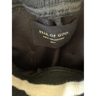 Pre-owned Fear Of God Trousers In Black