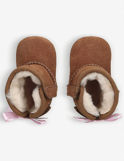Shop Ugg Brown Jesse Bow Suede Boots 4-24 Months