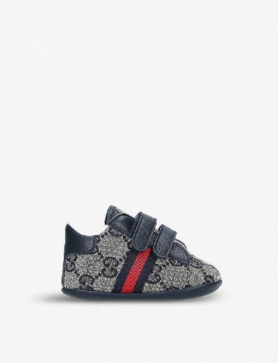 Shop Gucci Blue Other New Ace Webbing And Leather Trainers 2-5 Years