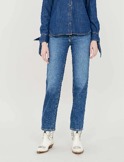 Shop J Brand Jules High-rise Straight-leg Jeans In Metropole