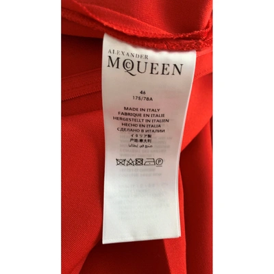 Pre-owned Alexander Mcqueen Wool Large Pants In Red