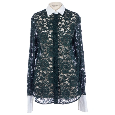 Pre-owned Valentino Green Lace  Top