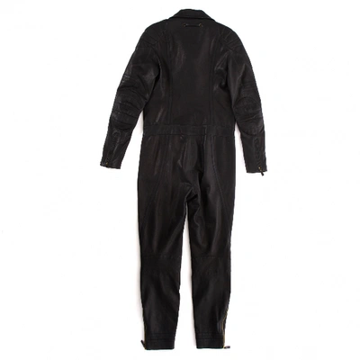 Pre-owned Ralph Lauren Leather Jumpsuit In Black