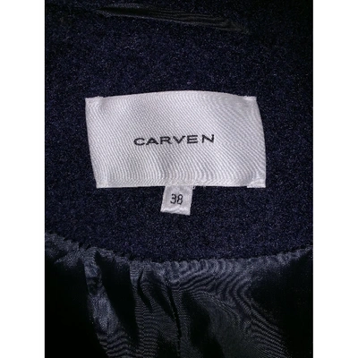 Pre-owned Carven Navy Wool Coat