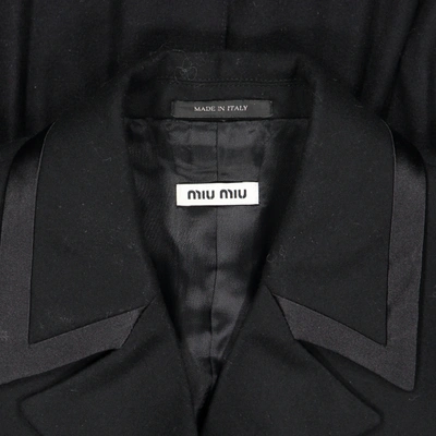 Pre-owned Miu Miu Wool Blazer In Black