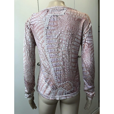 Pre-owned Roberto Cavalli Pink Cotton Top