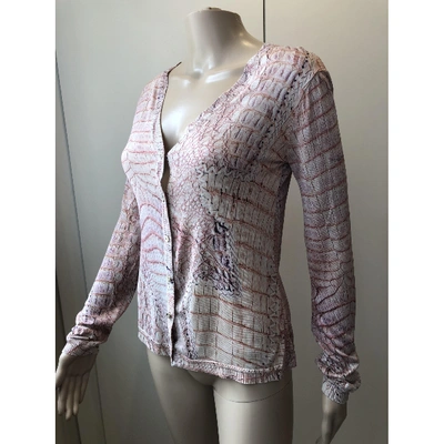 Pre-owned Roberto Cavalli Pink Cotton Top