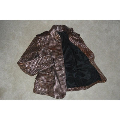 Pre-owned Burberry Leather Jacket In Other