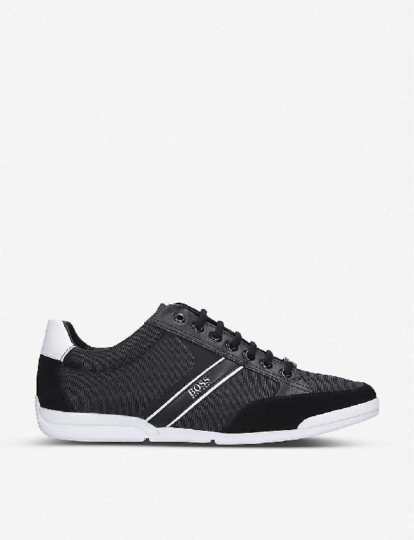 hugo boss white leather trainers
