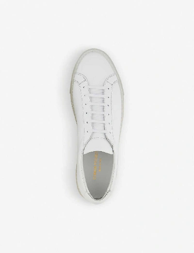 Shop Common Projects Achilles Leather Low-top Trainers In White Transparent Sole