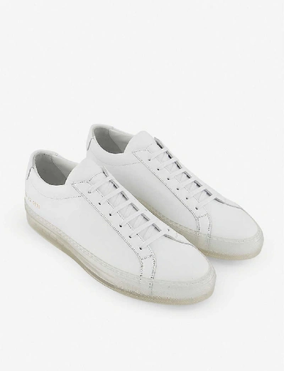 Shop Common Projects Achilles Leather Low-top Trainers In White Transparent Sole