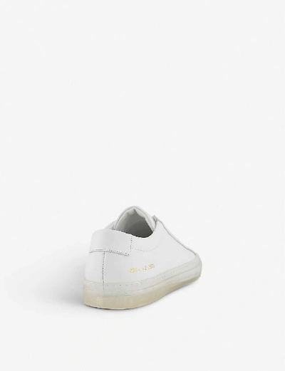 Shop Common Projects Achilles Leather Low-top Trainers In White Transparent Sole