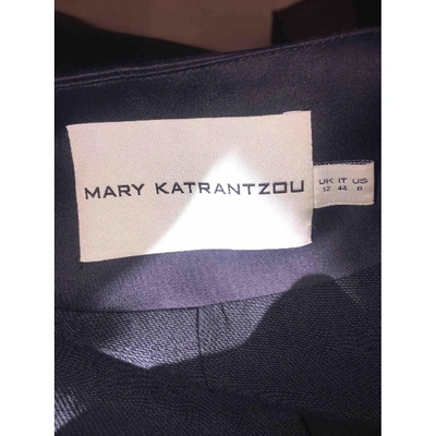 Pre-owned Mary Katrantzou Navy Cotton Coat