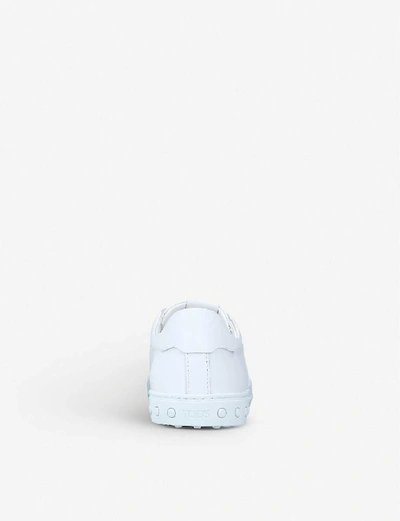 Shop Tod's Cassetta T Panelled Leather Low-top Trainers