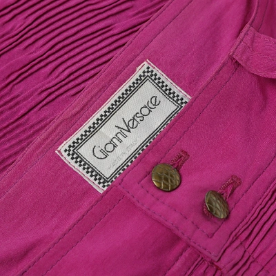 Pre-owned Versace Purple Silk Skirt